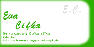 eva cifka business card